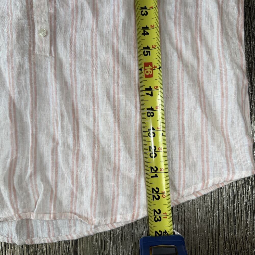 Joie Bekette Peach Striped 100% Linen Blouse Shirt Top Size Small - Picture 5 of 7